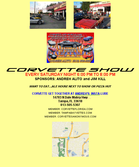 Corvette Show Every Saturday Night