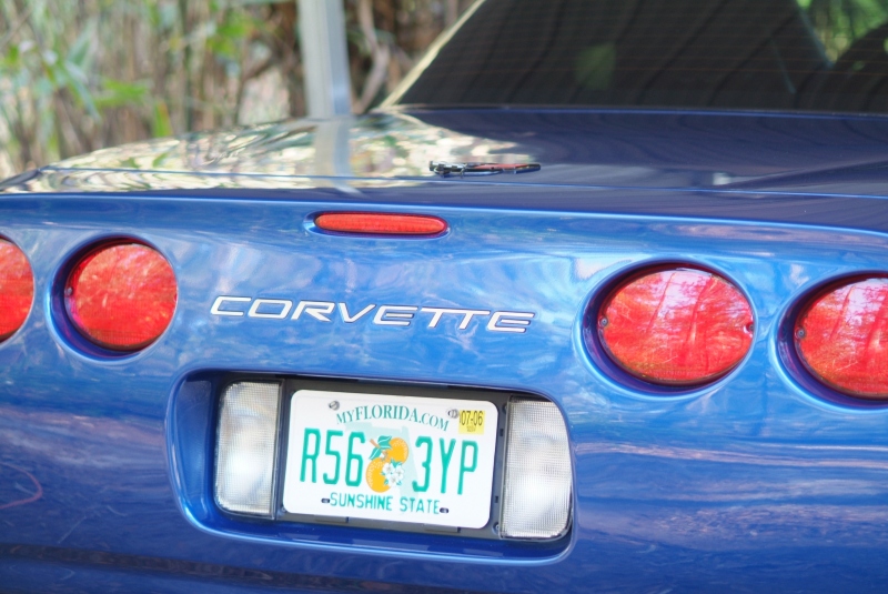 Polished stainless back lettering